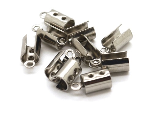 25 Endkappen für Lederb., 2,5-4 mm, Edelstahl