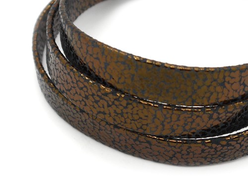 Lederband, 10 cm, 10 mm, braun, gemustert