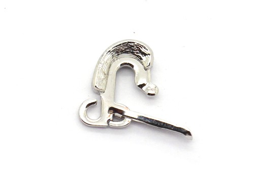 Anhängerbefestigung/Agraffe, 13 mm, rhodiniert