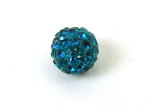 Shamballa Perle, 8 mm, petrol