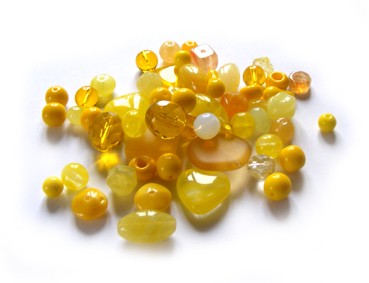 Perlenmischung, 100 g, gelb