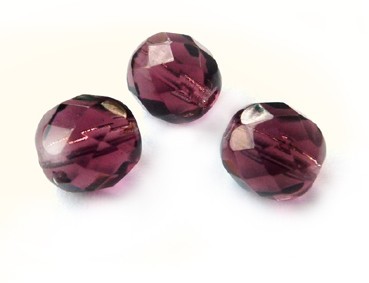 15 Stk. Kugeln, 8 mm, lila/violett, facettiert