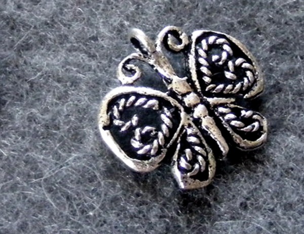 Schmetterling, versilbert