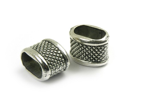 Oval, 14 mm, versilbert