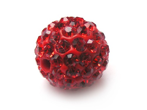 Shamballa Perle, 12 mm, rot