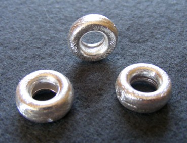 Walze, 14 mm, versilbert, matt gebürstet