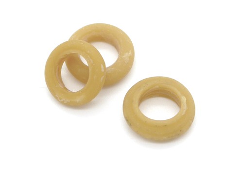 Glasring, ca. Ø 15 mm, ocker, matt