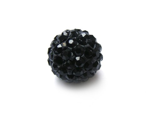 Shamballa Perle, 8 mm, schwarz