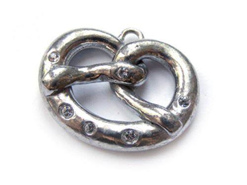 Breze mit Swarovski®, 30 mm, silber