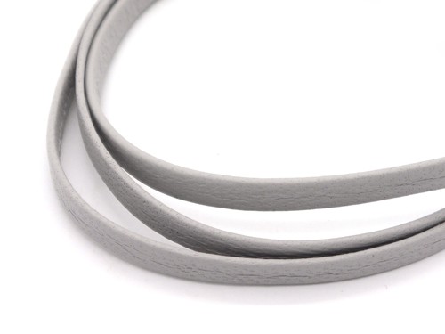 Lederband, 10 cm, 5 mm, hellgrau