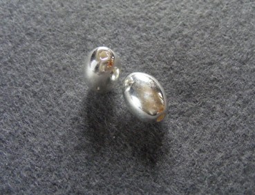 Keramik Olive, 15 mm, versilbert