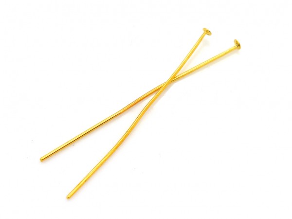 Nietstifte, 50 mm, Messing vergoldet