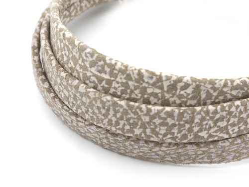 Lederband, 10 cm, 10 mm, beige-crackle