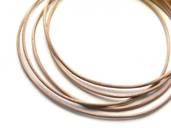 Rindleder, 1 m, 1 mm, hellbraun