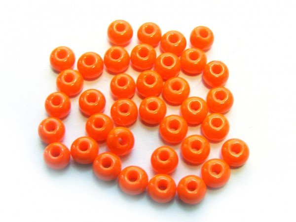 Roccailles, 4 mm, orange, opak