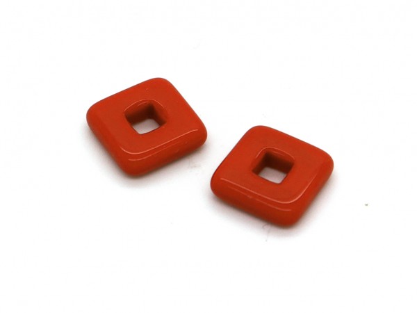 Quadrat mit Ausschnitt, 12 mm, rot