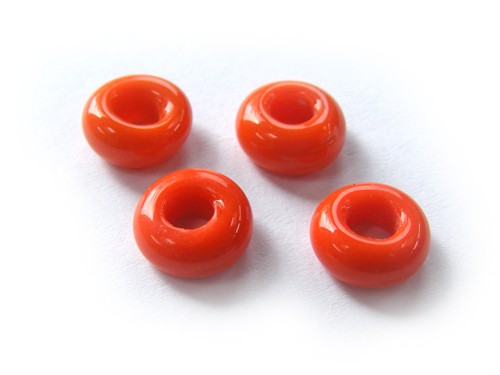 Glasring, ca. Ø 8 mm, orange, glanz