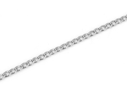 Gliederkette 3x5 mm, 10 cm, Edelstahl-silber