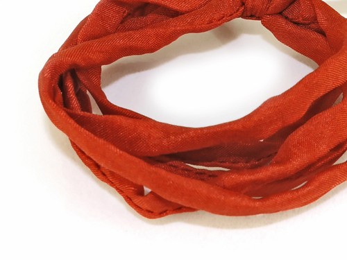 Seidenband, 10 cm, 6 mm, hellrot