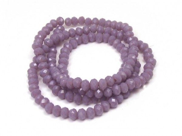 1 Strang Glasschliffperlen, 4 mm, lila