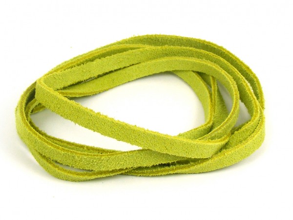 Velourleder, 4 mm, flach, hellgrün