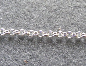 Gliederkette, Erbskette, 10 cm, 3 mm, versilbert