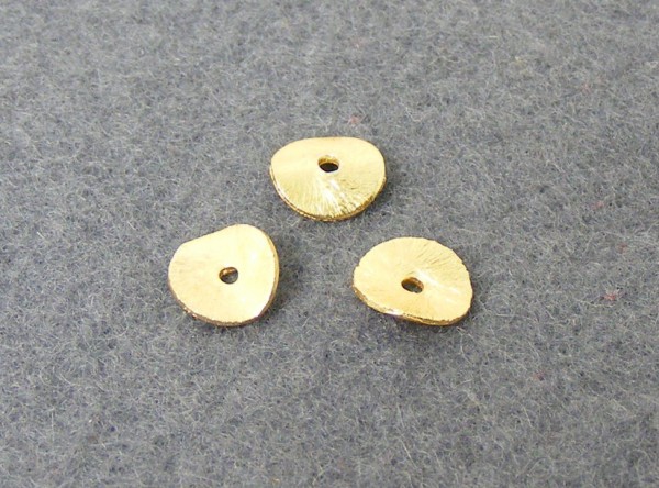 Gebogene Scheibe, 8 mm, vergoldet