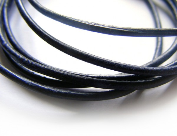 Ziegenleder, 1 Meter, 1,5 mm, dunkelblau
