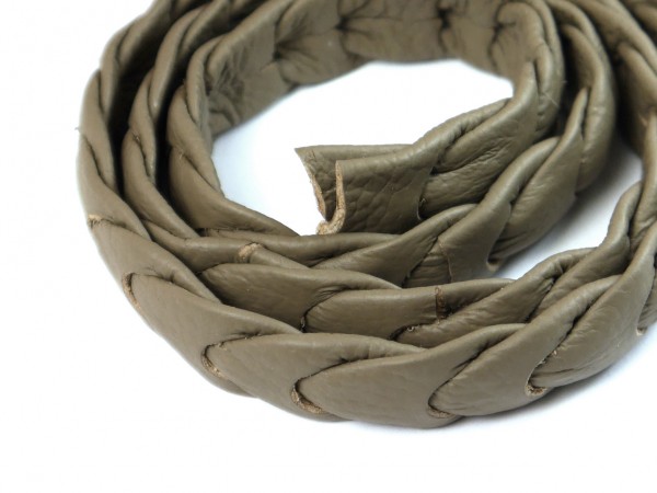 Lederband, 10 cm, 14 mm, grau