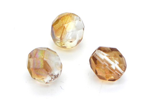 15 Stk. Kugeln, 8 mm, honig, facettiert