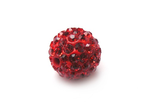 Shamballa Perle, 8 mm, rot