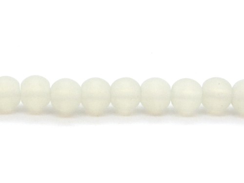 1 Strang Glasperlen, 6 mm, weiß