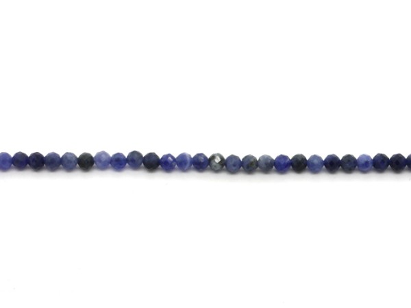 1 Strang Sodalith, facettiert 3,5 mm, blau