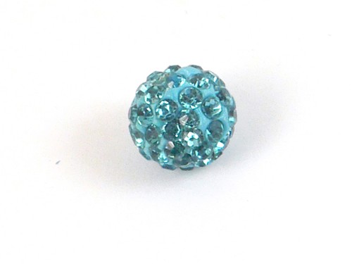 Shamballa Perle, 10 mm, türkis