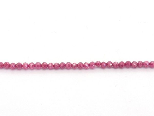 1 Strang facettierte Zirkonia, 3 mm, rund, Beere
