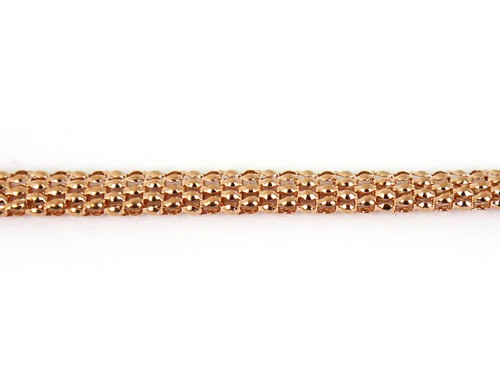 Schlauchkette, Band, 10 cm, 6 mm, Edelstahl rosegold, flach