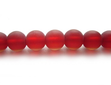 1 Strang Glasperlen, 12 mm, rot
