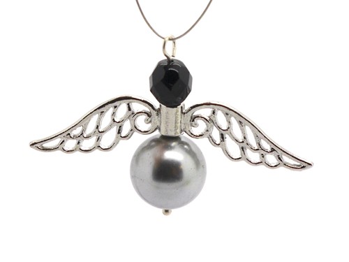 Engelsflügel, 53 mm, silberfarben