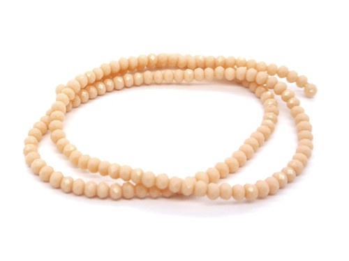 1 Strang Glasschliffperlen, 3 mm, peach