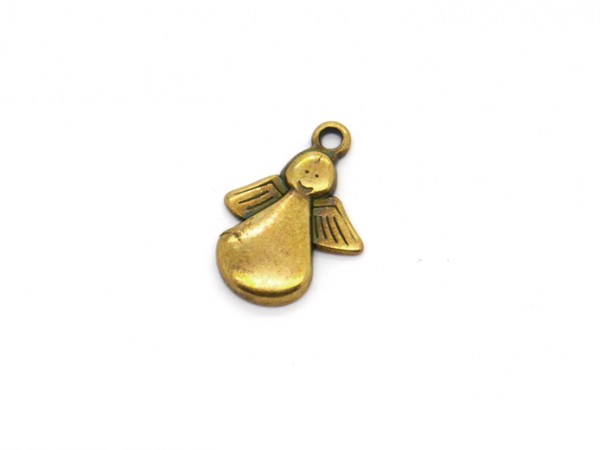 Anhänger Engel, 18 mm, antik vergoldet