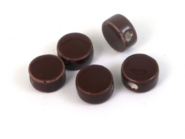 Keramik Scheibe, 8 mm, braun