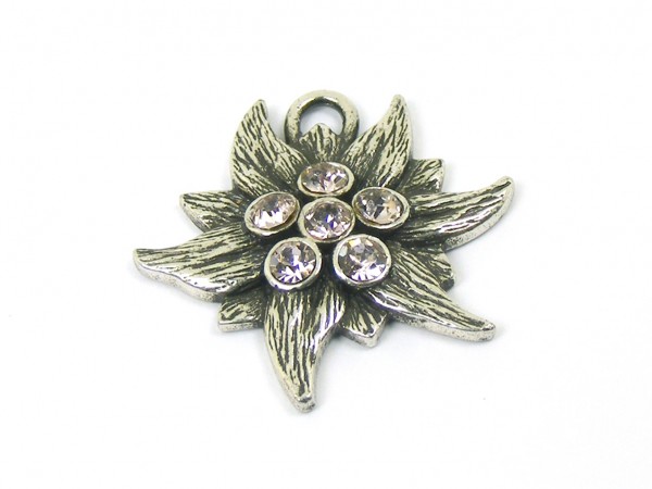 Edelweiß mit Swarovski®, 24 mm, rose