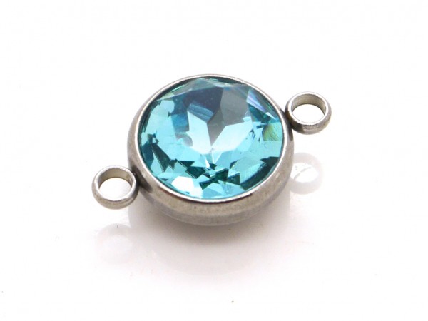 Verbinder, türkis, 22 mm, Edelstahl