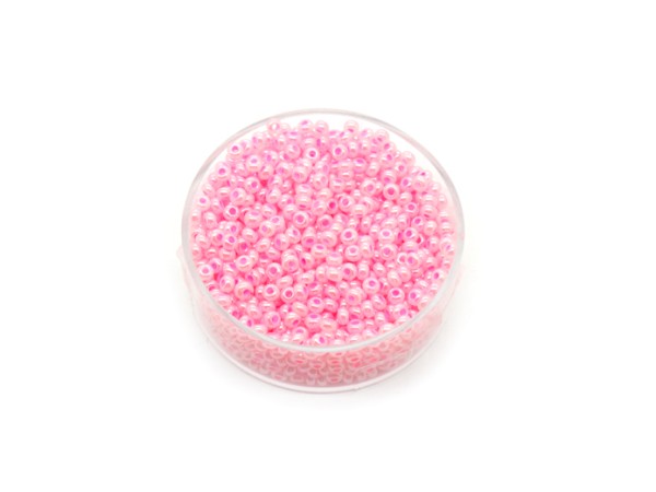 1 Dose Glas-Roccailles 17g, 2,5 mm, rosa
