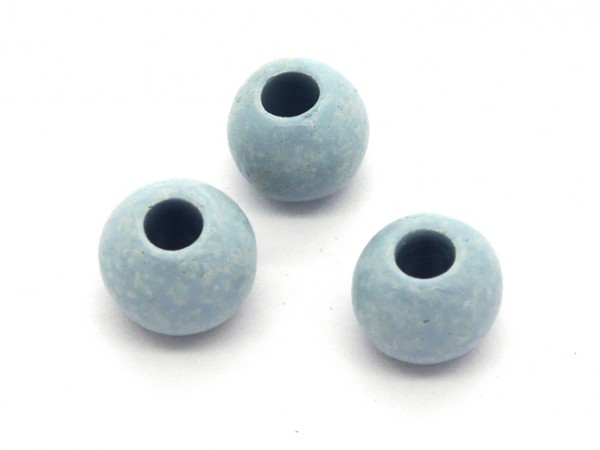 Keramik Perle, 9-10 mm, hellblau