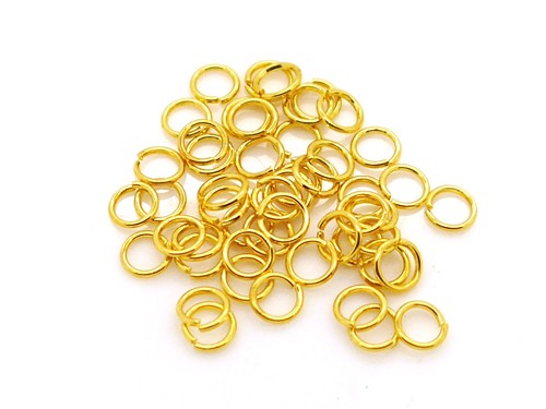 100 Binderinge, 5 mm, vergoldet