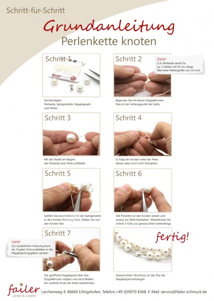 Perlseide, 0,50 mm x 2 m, creme