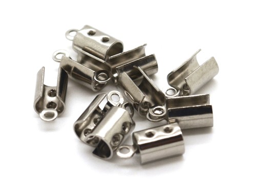 10 Endkappen für Lederb., 2,5-4 mm, Edelstahl