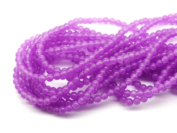 1 Strang Jade, 4 mm, lila