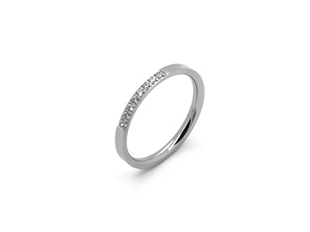 Edelstahlring, Gr. 7, silber